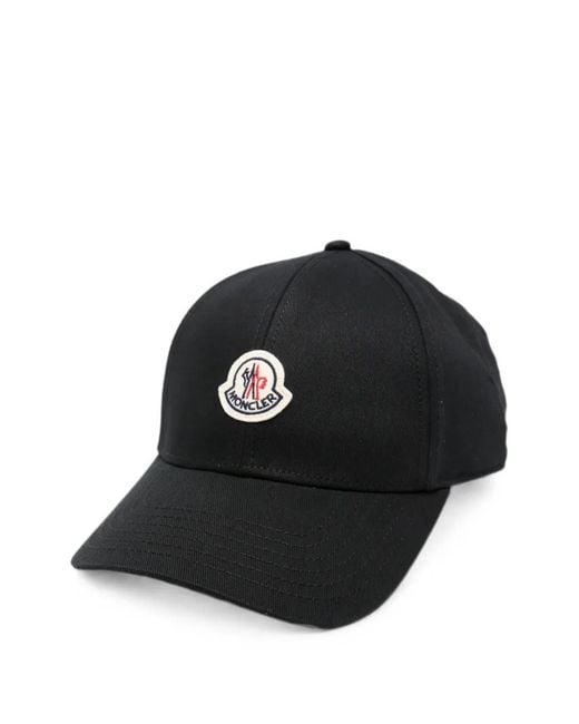 Logo-Patch Cap di Moncler in Black da Uomo