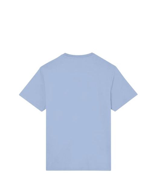 Vilebrequin Blue Big Turtle Embroidery Light Organic Cotton Jersey T-Shirt With Embroidered Turtle for men