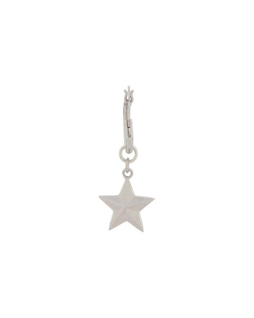 True Rocks White Mini Star Hoop Earring