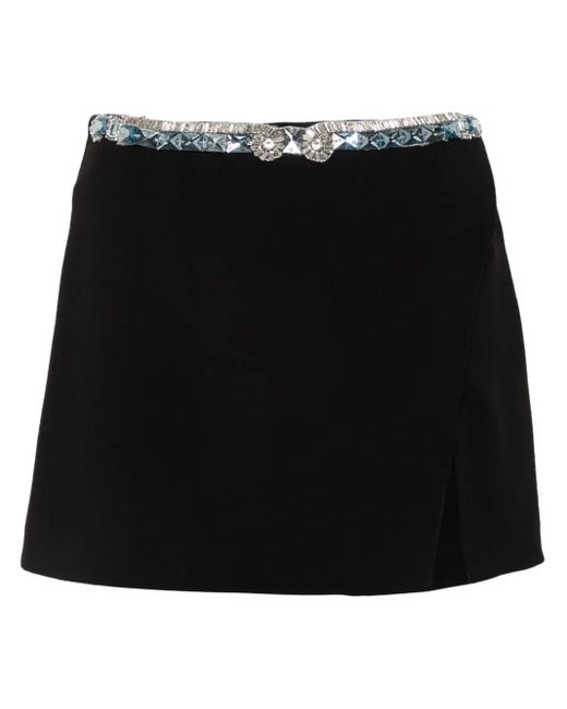 Loulou Black Crystal-Embellished Skirt