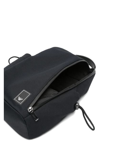 Mochila Con Parche Del Logo Emporio Armani de hombre de color Black
