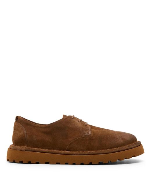 Marsèll Brown Sancrispa Alta Suede Oxford Shoes