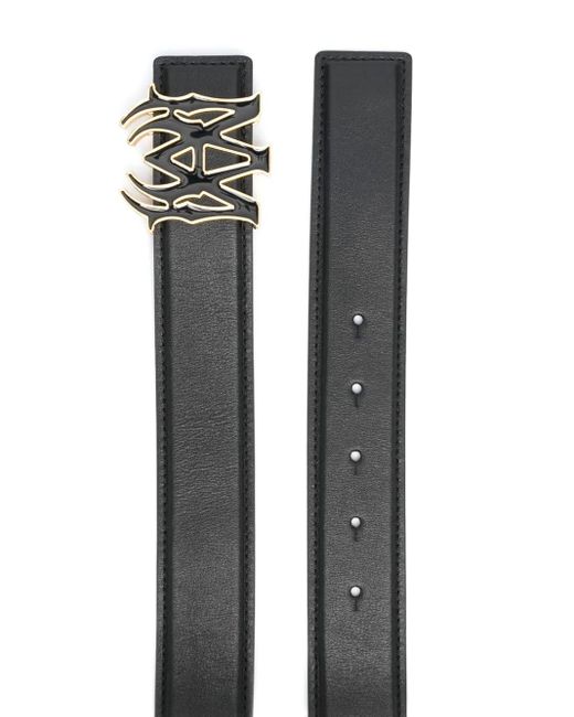 Amiri Logo-Buckle Leather Belt in Black for Men | Lyst