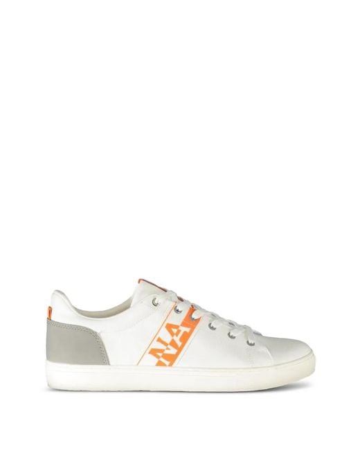 Napapijri White Logo-Print Sneakers for men