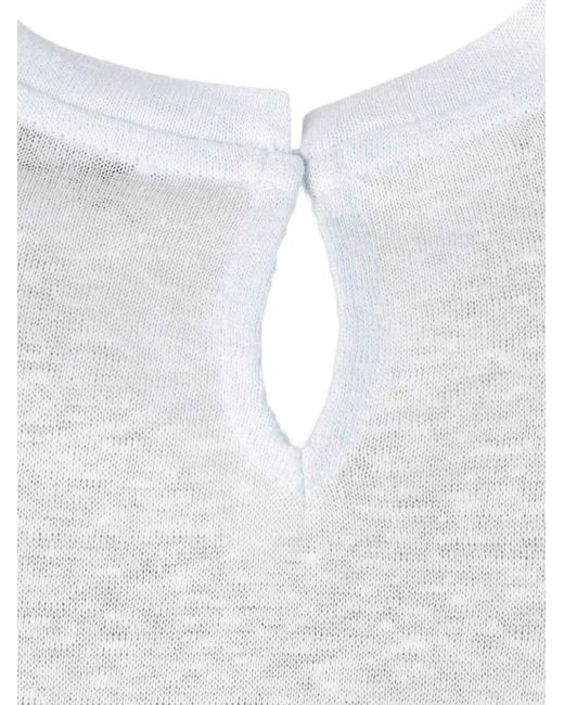 Dorothee Schumacher White Keyhole Short-Sleeve T-Shirt