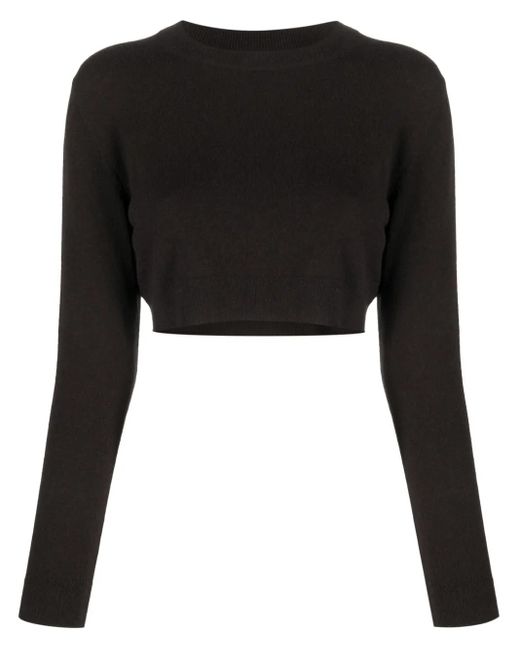 Patou Black Cropped-Pullover Mit Logo-Stickerei