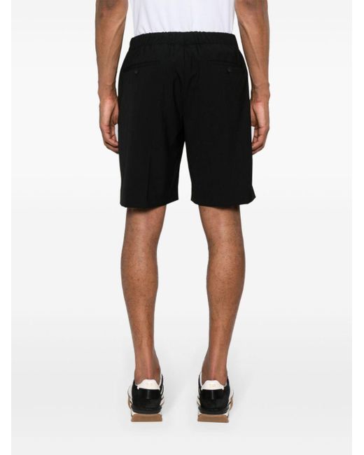 Sandro Black Elasticated-waist Tailored Shorts for men