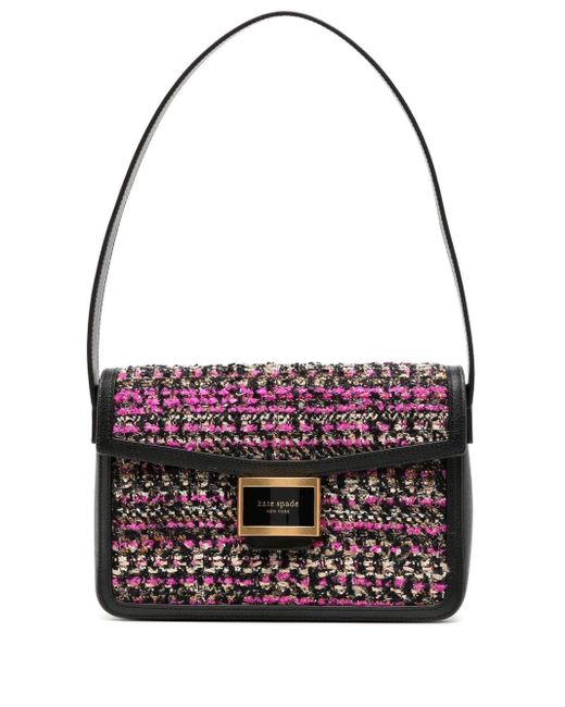 Kate Spade Katy Tweed Medium Shoulder Bag in Purple Lyst