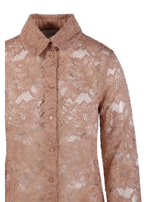 Sportmax Brown Dentice Lace Shirt