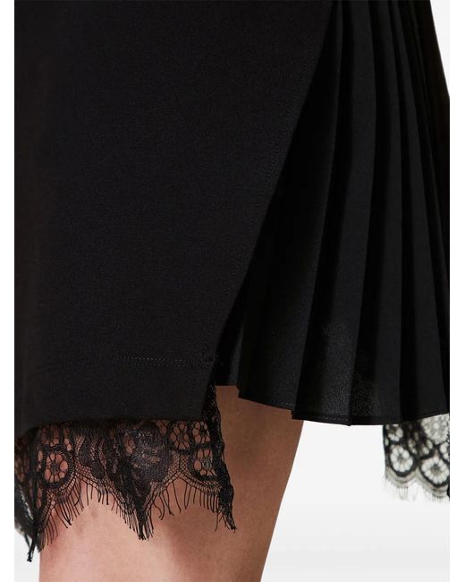 Twinset Black Lace-Detailing Mini Dress