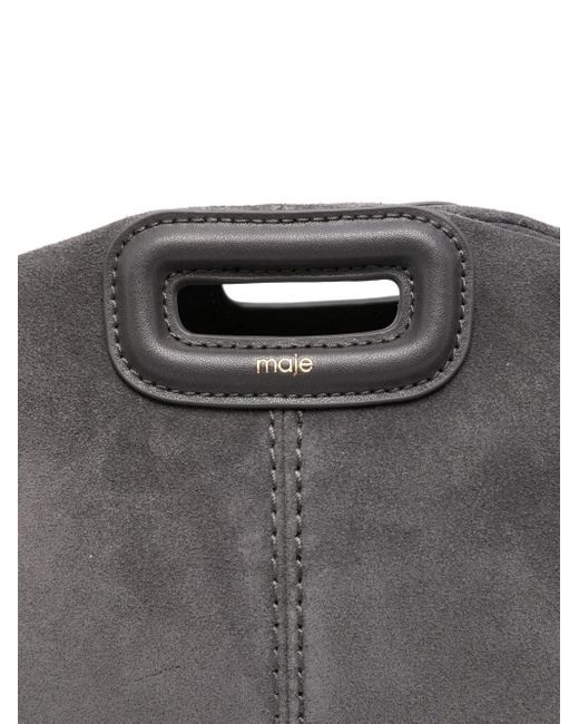 Maje Black Miss M Mini-Tasche mit Fransen