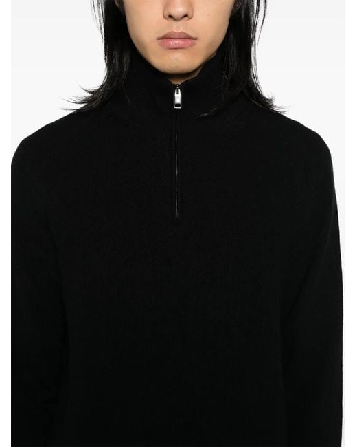 Brioni Black Half-Zip Jumper for men