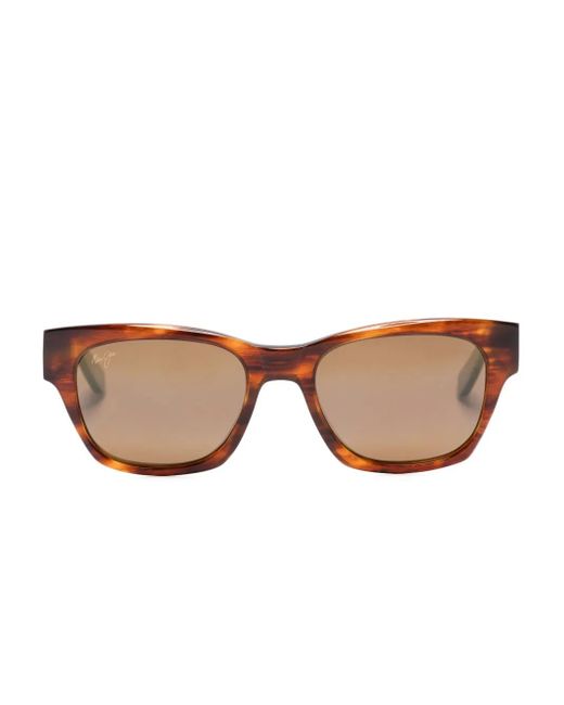 Maui Jim Brown Eckige Sonnenbrille