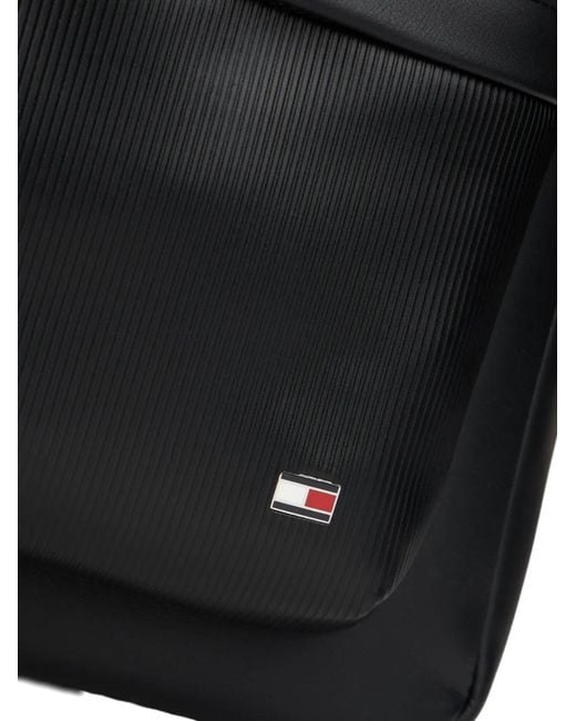 Tommy Hilfiger Black Textured Backpack for men