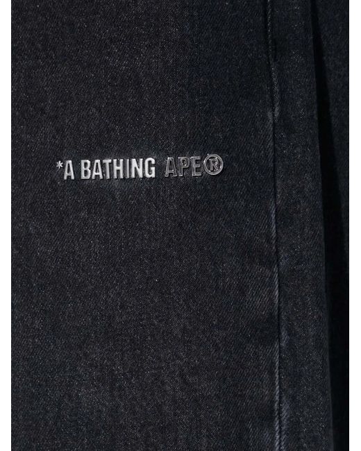 A Bathing Ape Black Straight-Leg Jeans for men