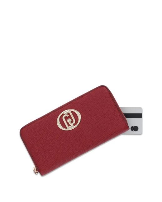 Liu Jo Red Logo-Plaque Wallet
