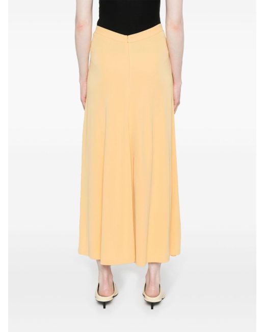 Totême  Orange High-waisted Midi Skirt