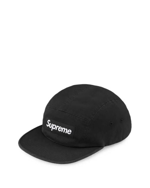 Supreme Black Washed Chino Twill Baseball Cap for men