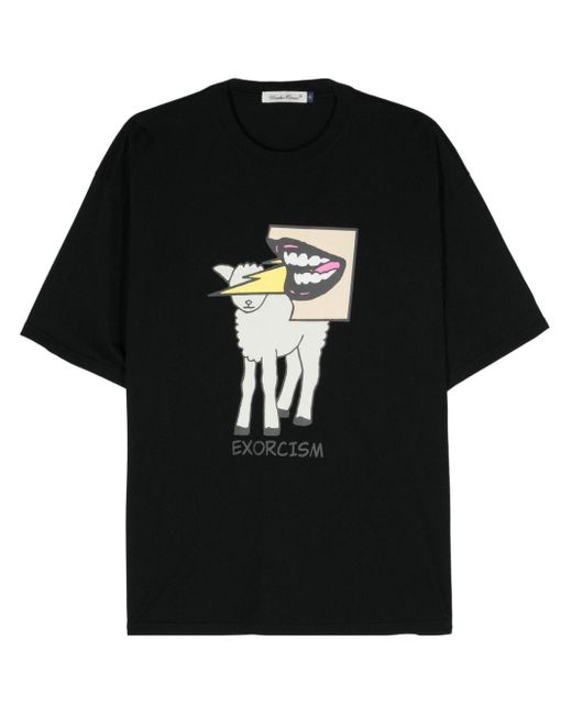 T-shirt en coton à imprimé graphique Undercover pour homme en coloris Black