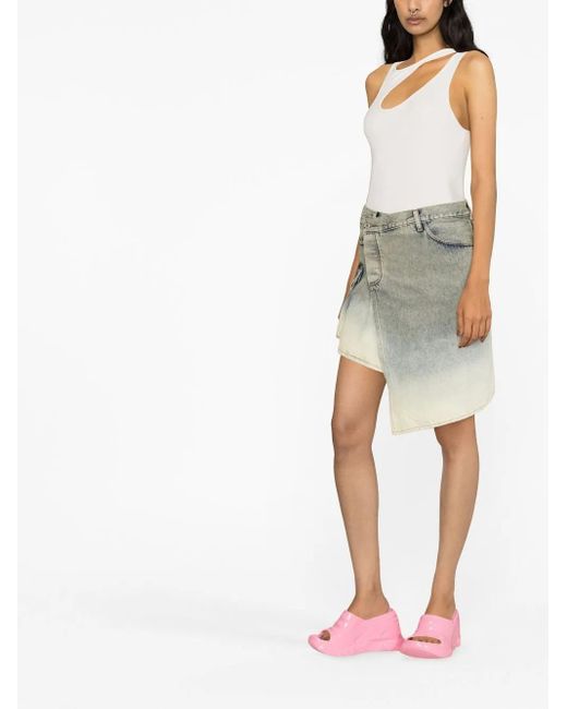 Off-White c/o Virgil Abloh Gray Toybox Laundry Mini Skirt