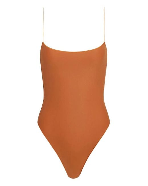 Tropic of C Brown The C Square-Neck Swimsuit