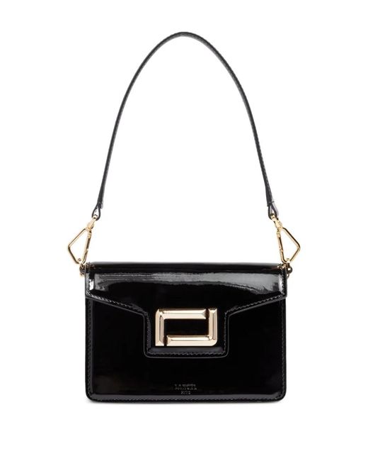 Lancel Black Leather Mini Flap Bag