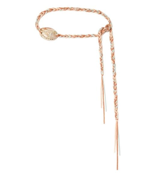 Alanui White Mermaid Inside Braided Belt