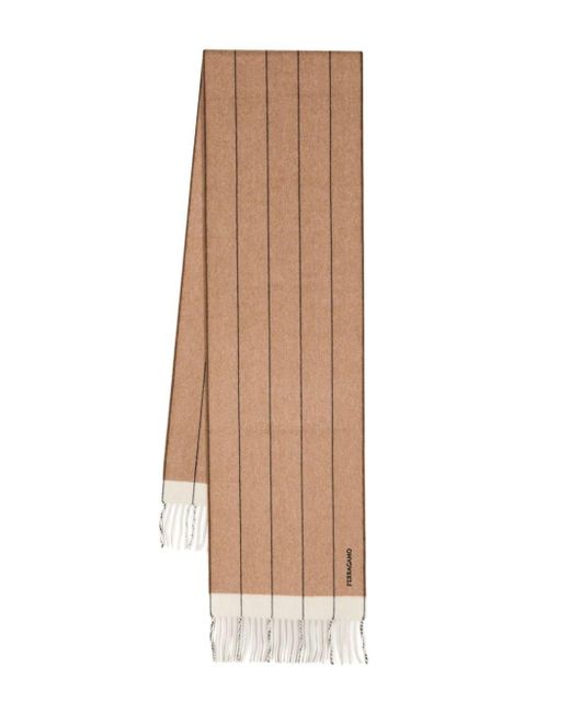 Écharpe texturée à rayures Ferragamo pour homme en coloris Natural