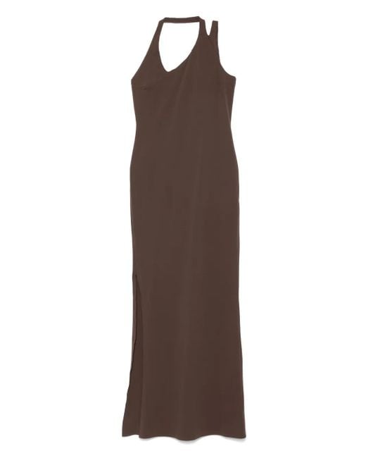 Patrizia Pepe ホルターネック マキシドレス Brown