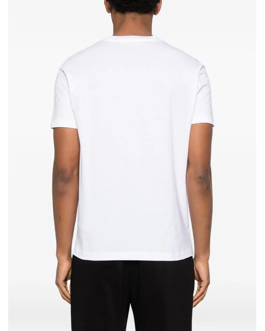 Karl Lagerfeld White Logo-Motif T-Shirt for men