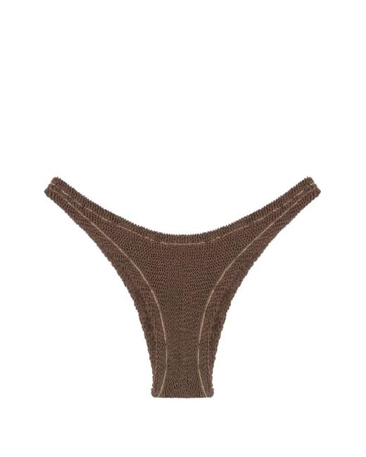 Reina Olga Brown Ginny Crinkled Bikini Bottoms