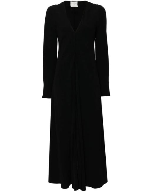 Robe À Manches Longues En Satin Envers 12875Mydress Forte Forte en coloris Black