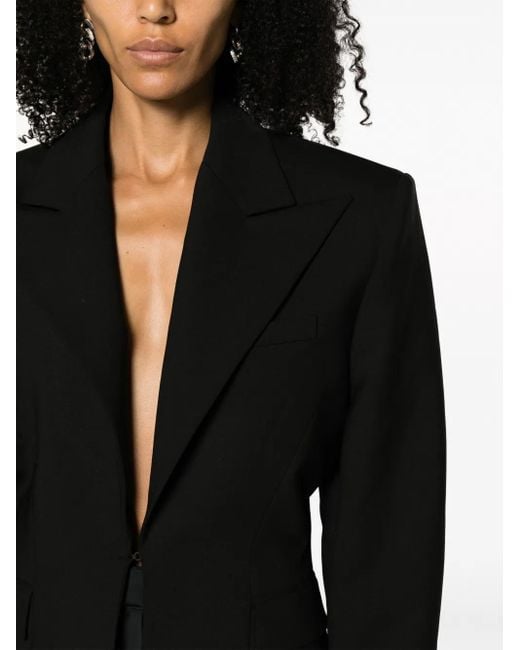 Blazer En Laine À Simple Boutonnage GIUSEPPE DI MORABITO en coloris Black