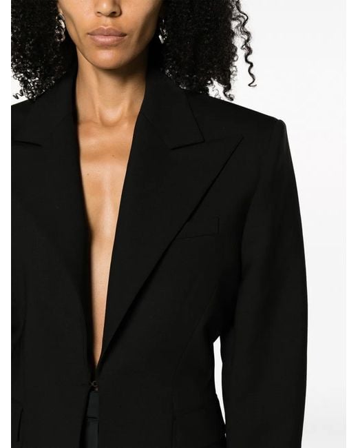 GIUSEPPE DI MORABITO Black Singe-Breasted Wool Blazer