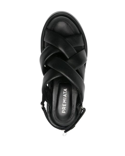 Sandalias con tacón de 65 mm Premiata de color Black