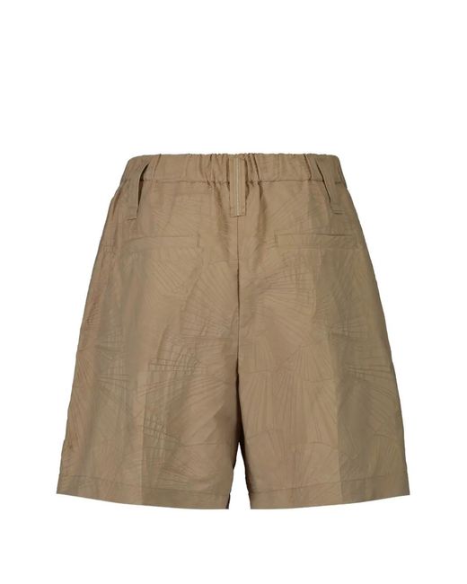 Brunello Cucinelli Natural Bermuda Mini Shorts