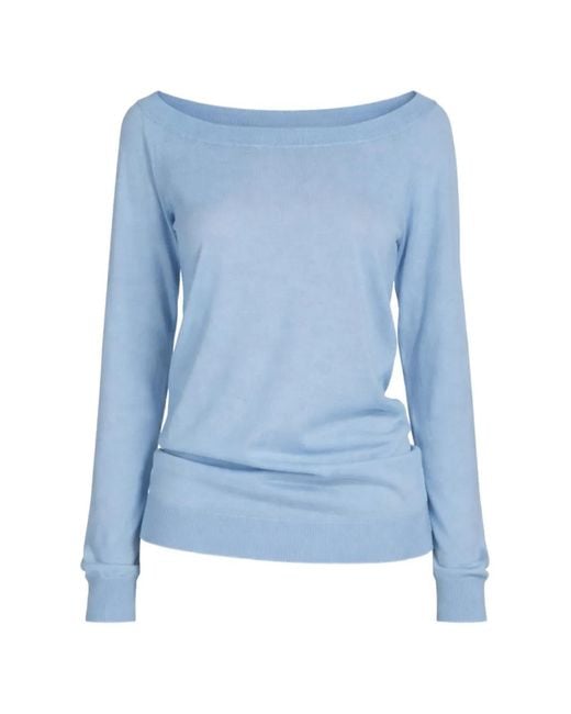 N°21 Blue Boat Neck Top