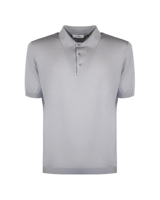 Kangra Gray Button Polo Shirt for men