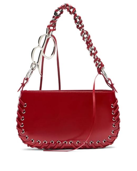 Blumarine Red Logo-detail Shoulder Bag