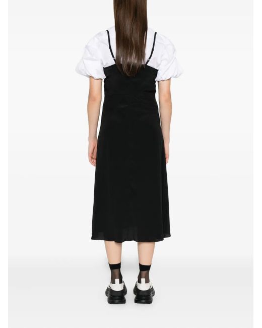 Simone Rocha Black Ruffled Midi Dress