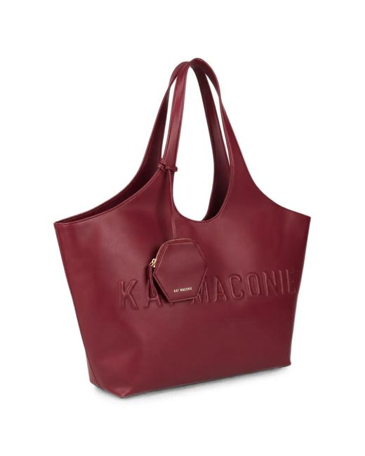 Kat Maconie Purple Large Brooklyn Logo-Embossed Shoulder Bag