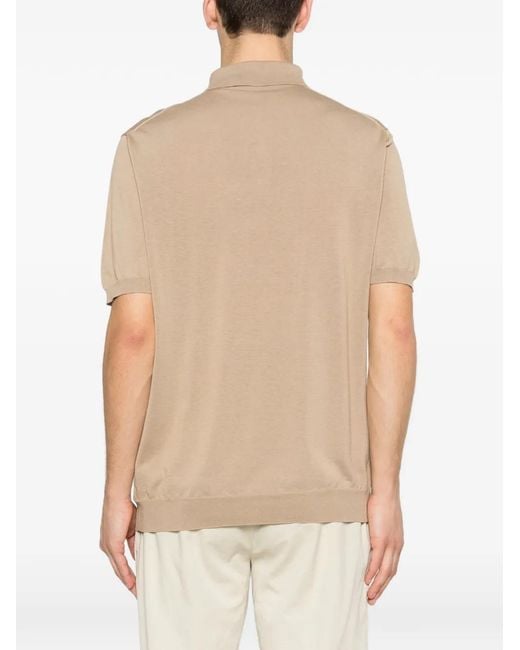 Zanone Natural Buttoned Polo Shirt for men