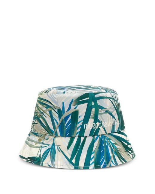 Cappello Bucket Con Ricamo di Roberto Cavalli in Green