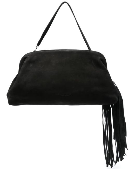 Philosophy Di Lorenzo Serafini Black Fringed Clutch Bag