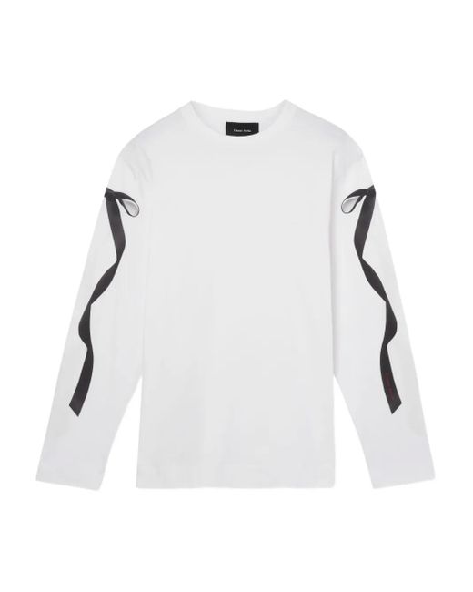 Simone Rocha White T-Shirt Mit Schleifen-Print