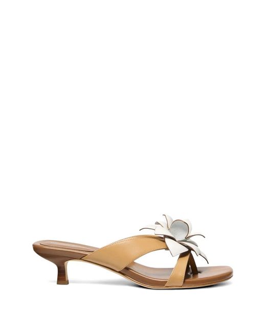 MICHAEL Michael Kors Metallic Jacie Floral-Appliqué Sandals