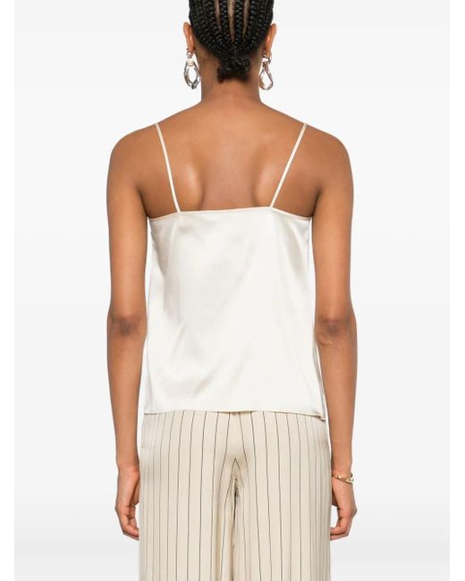 Ermanno Scervino White Spaghetti-Strap Top