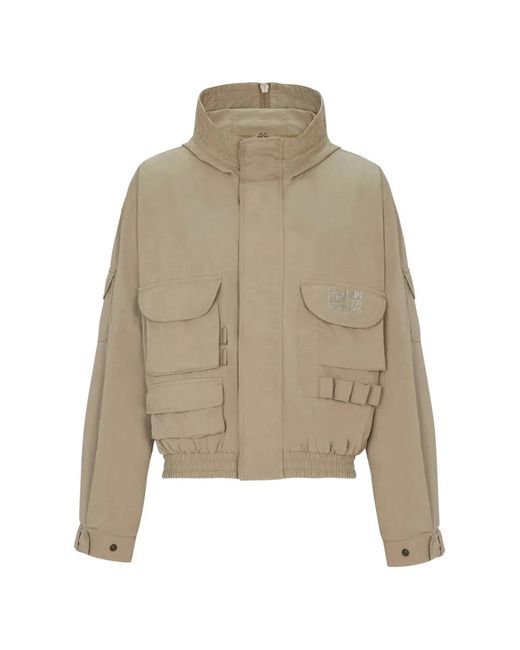 Balmain Natural Multi-Pocket Hooded Jacket for men