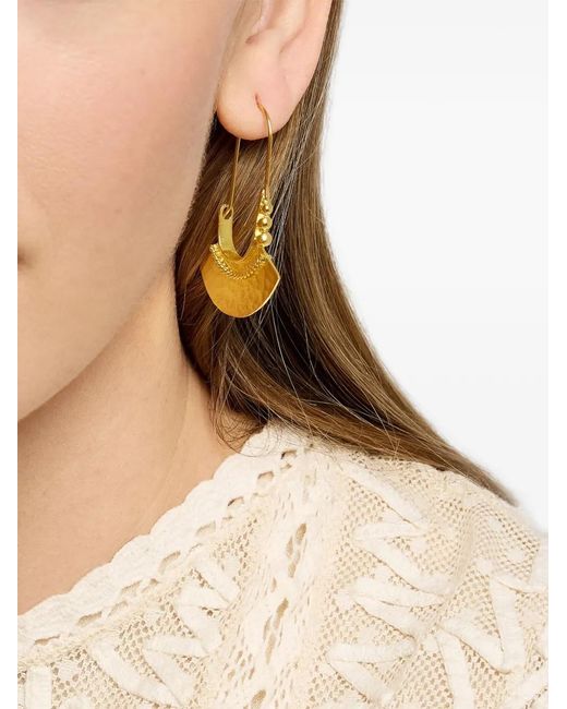 Ottoman Hands Metallic Selma Hammered Drop Earrings