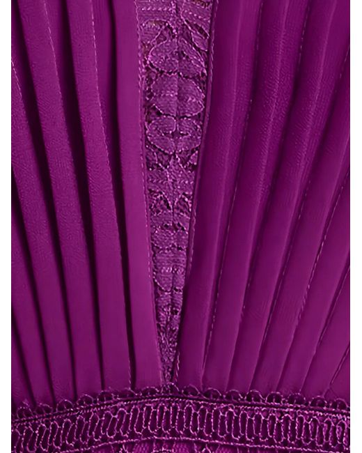 Tadashi Shoji Purple Pleated Maxi Dress